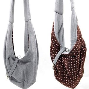 Pet sling carrier. Gray.